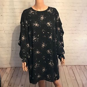 Mossimo black & tan splattered design dress NWT size XXL